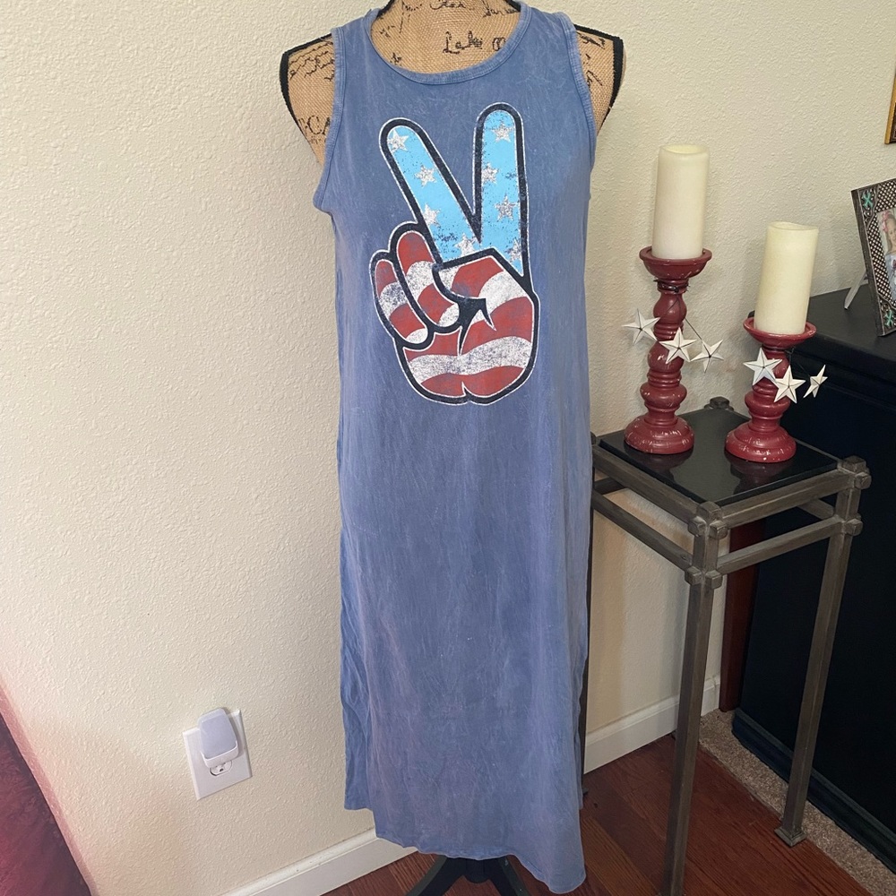 ☮️Peace Tank Dress☮️